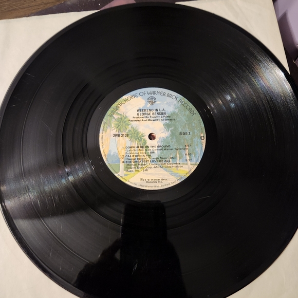 Vintage George Benson Weekend in LA Black Double Vinyl Warner Bros Record LP - Picture 10 of 15